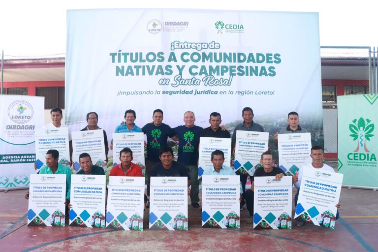 Seguridad jurídica garantizada para 15 comunidades nativas y campesinas de la provincia de Mariscal Ramón Castilla
